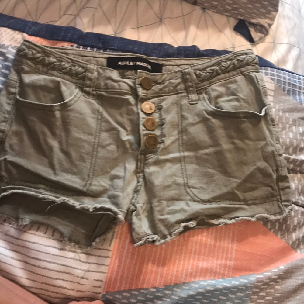 Army green shorts